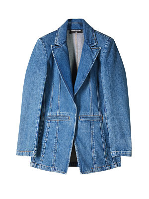 PATRIZIA PEPE GIACCA IN DENIM STONE WASH