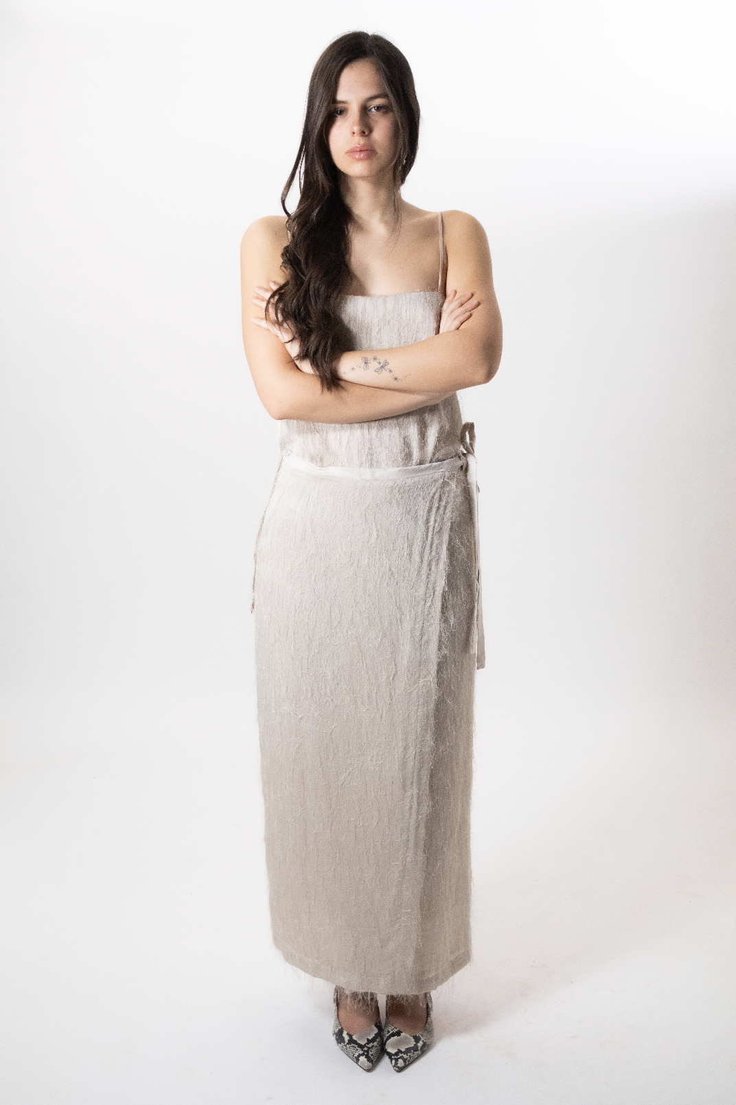 rame GONNA A PORTAFOGLIO CON FRANGE