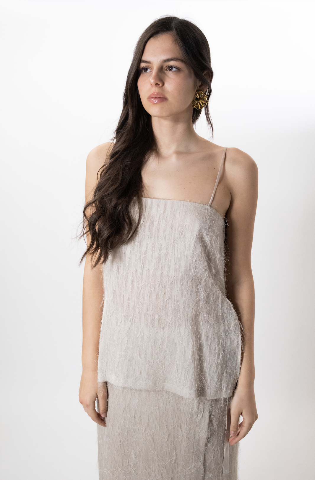 rame TOP A CANOTTA CON SPACCHI