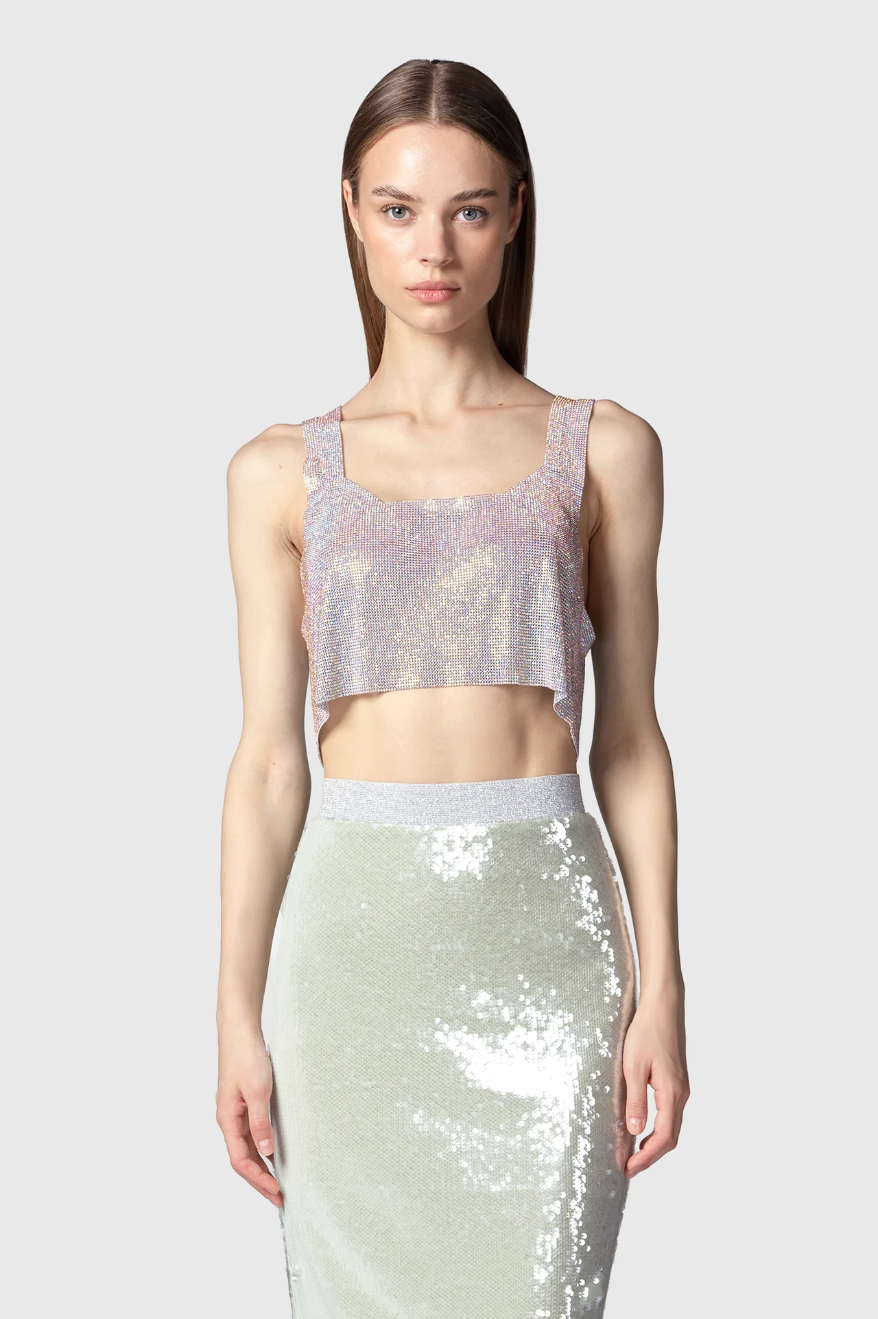 TWENTYFOURHAITCH TOP CROP IN STRASS