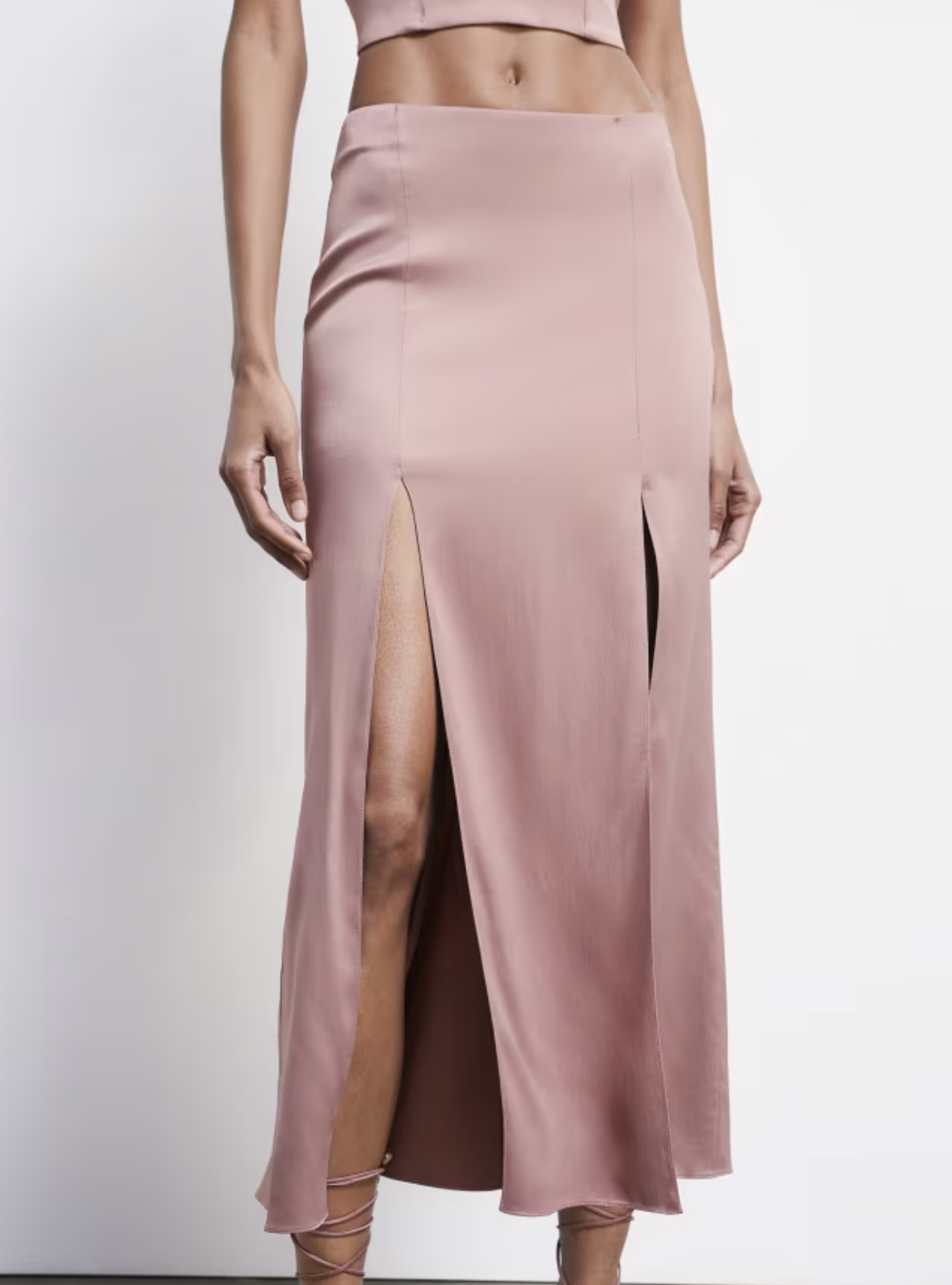 PATRIZIA PEPE GONNA IN RASO STRETCH