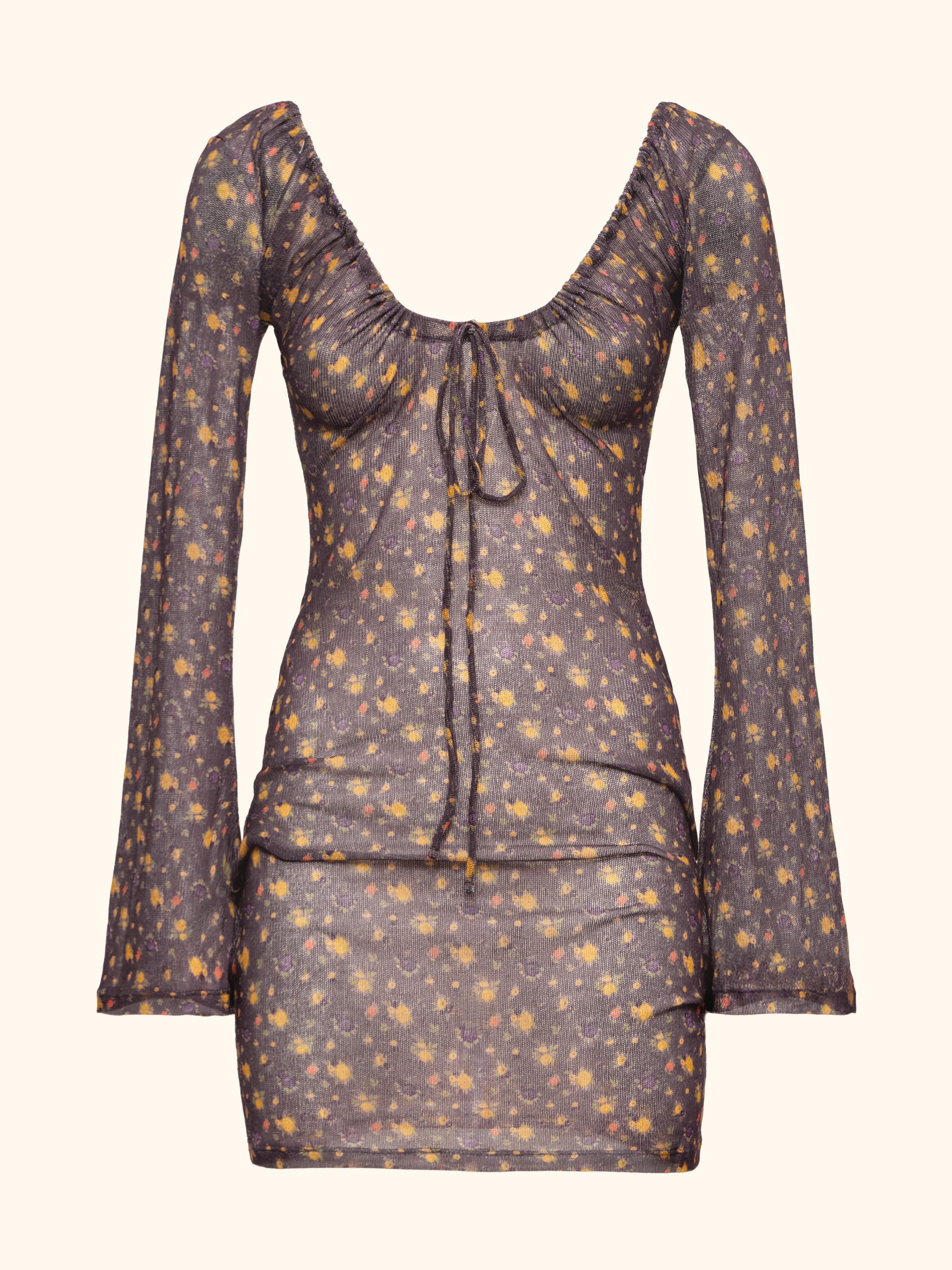 MEFUI MINI DRESS FLOREALE