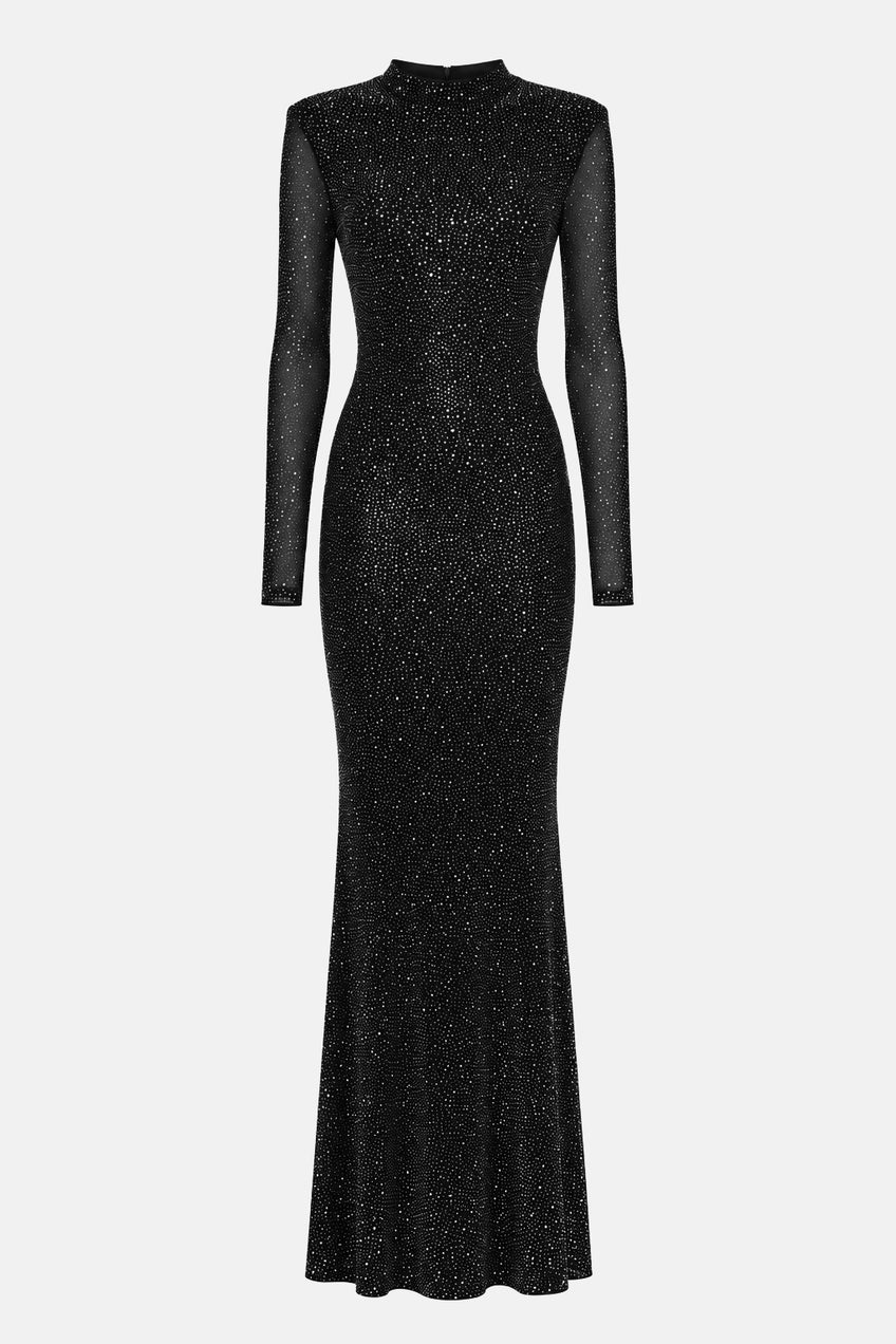 TWENTYFOURHAITCH ABITO LUNGO CON STRASS