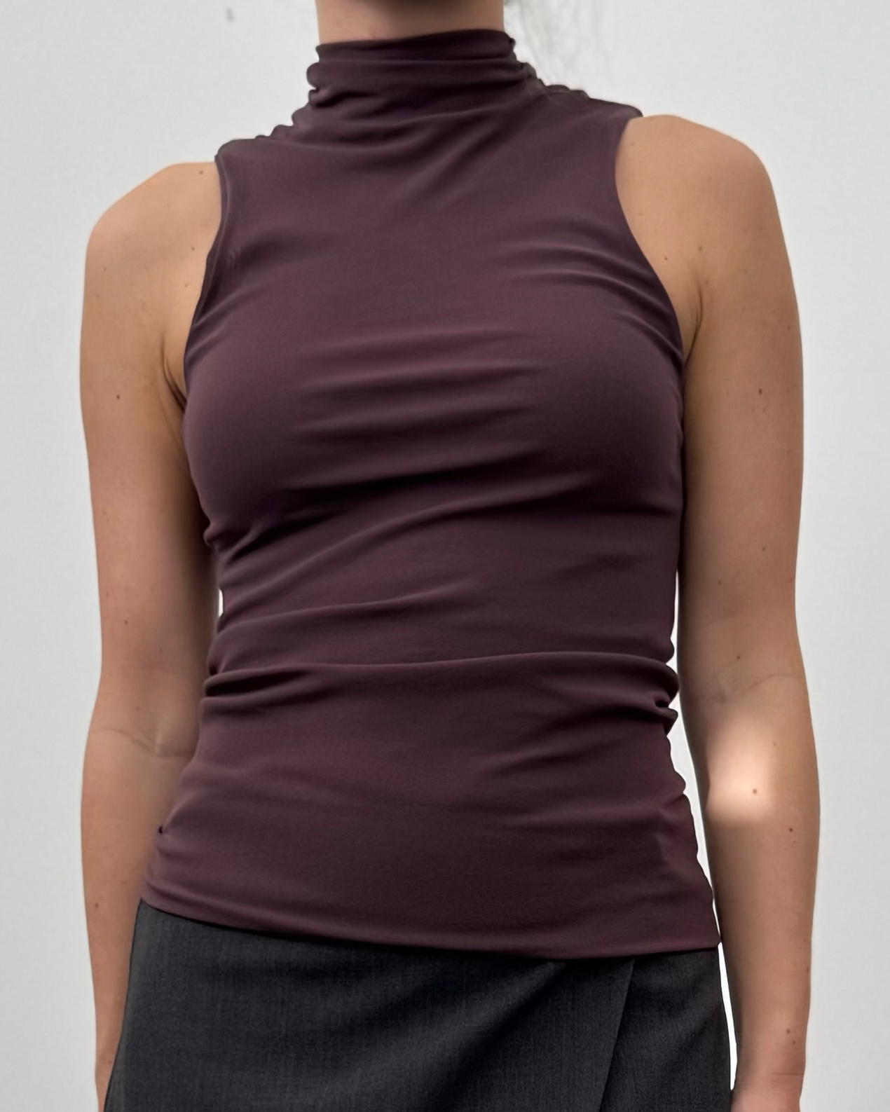 rame TOP SMANICATO IN TULLE