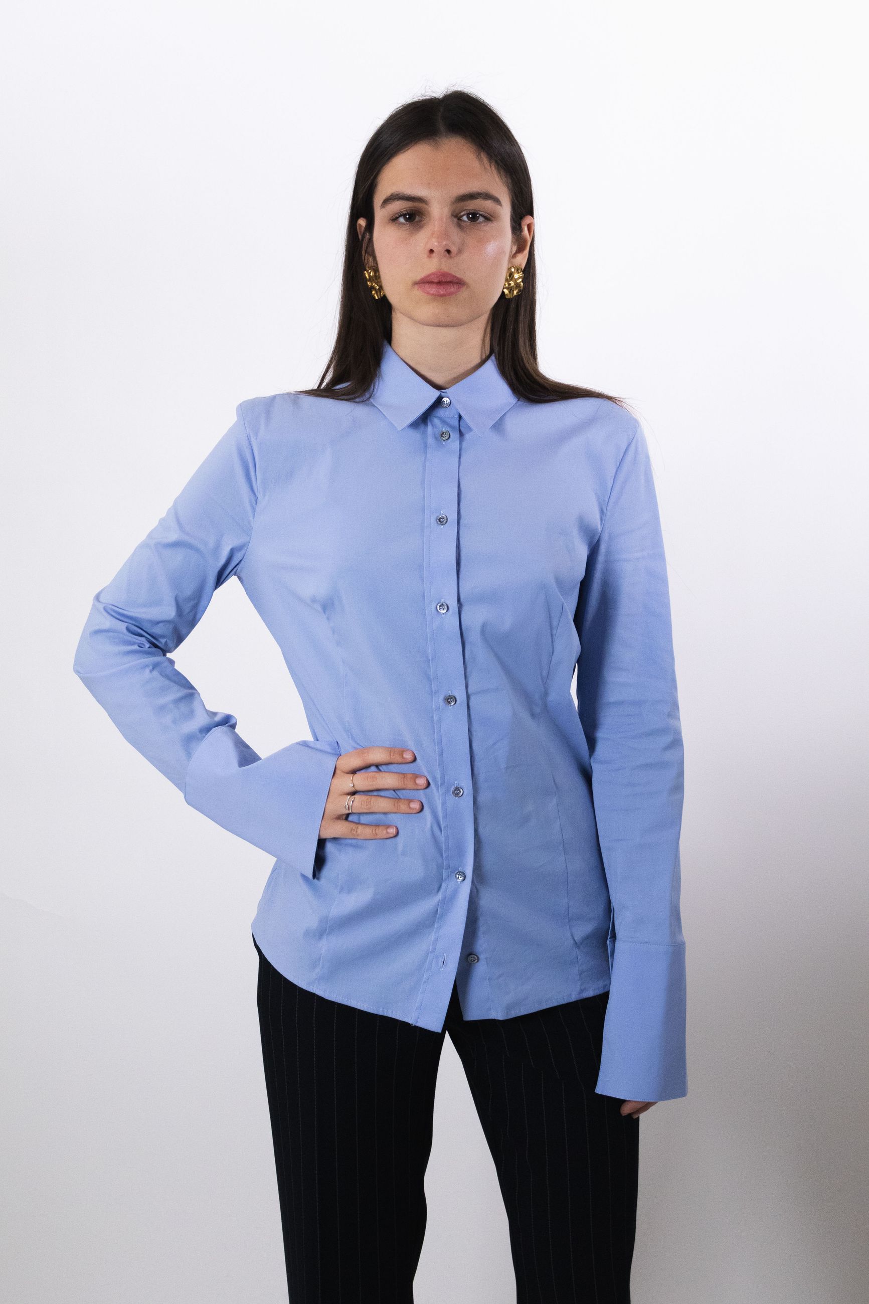 PATRIZIA PEPE CAMICIA IN POPELINE SLIM