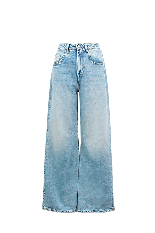 ICON DENIM JEANS A GAMBA LARGA DONNA