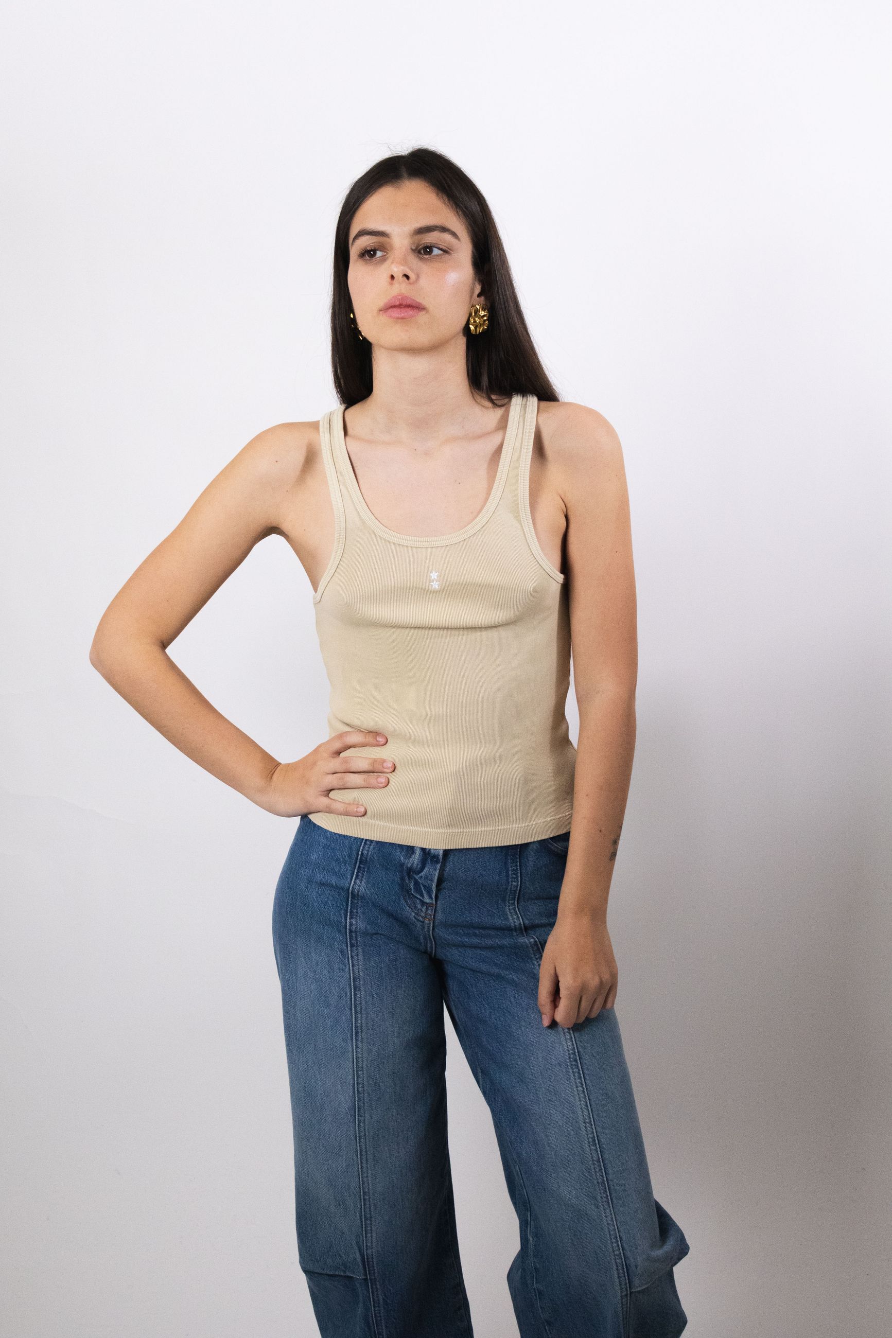 ICON DENIM CANOTTA A COSTINE