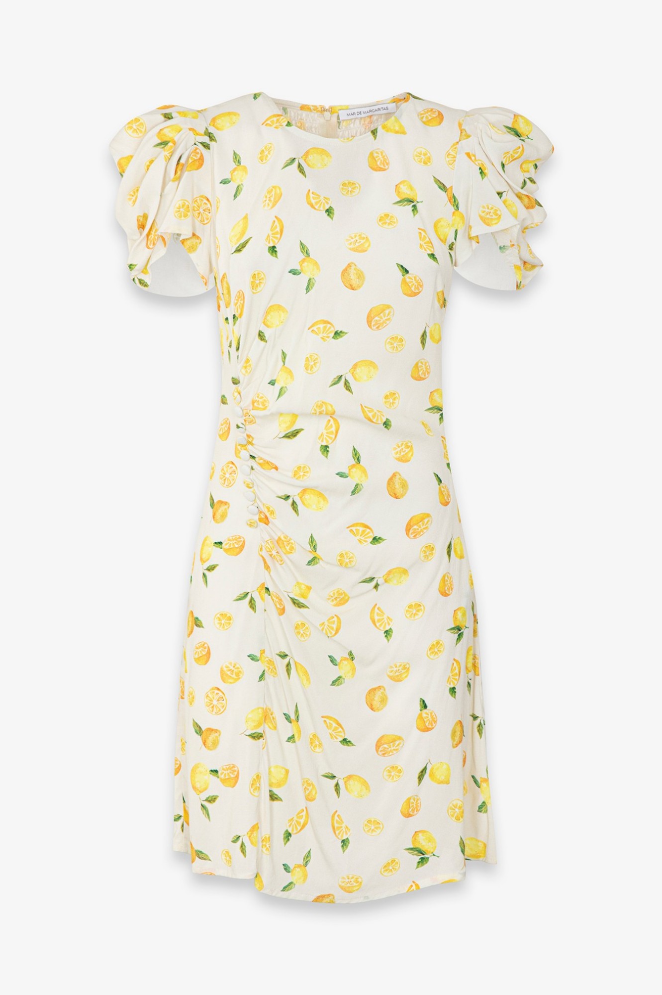 MAR DE MARGARITAS ABITO CORTO CON DRAPPEGGIO