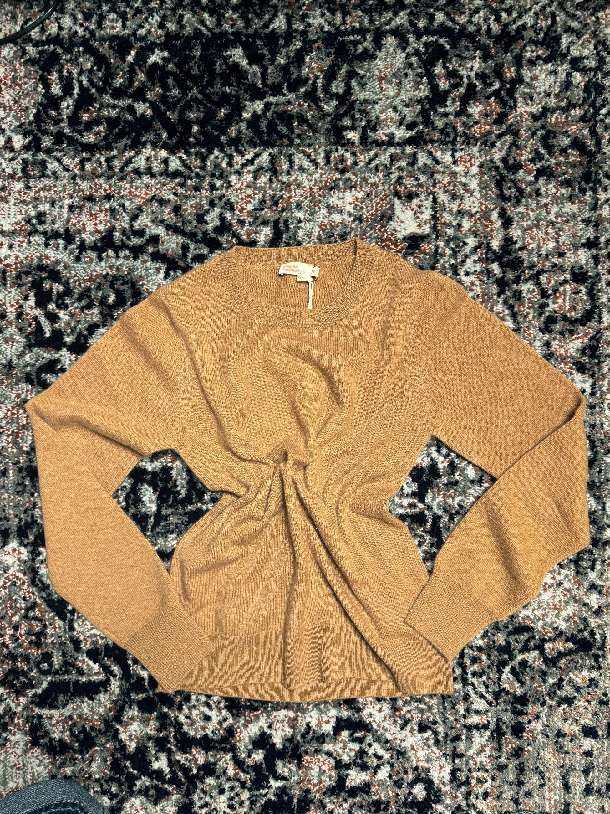 ABSOLUT CASHMERE MAGLIA GIROCOLLO CON FINITURE A COSTE 100% CASHMERE