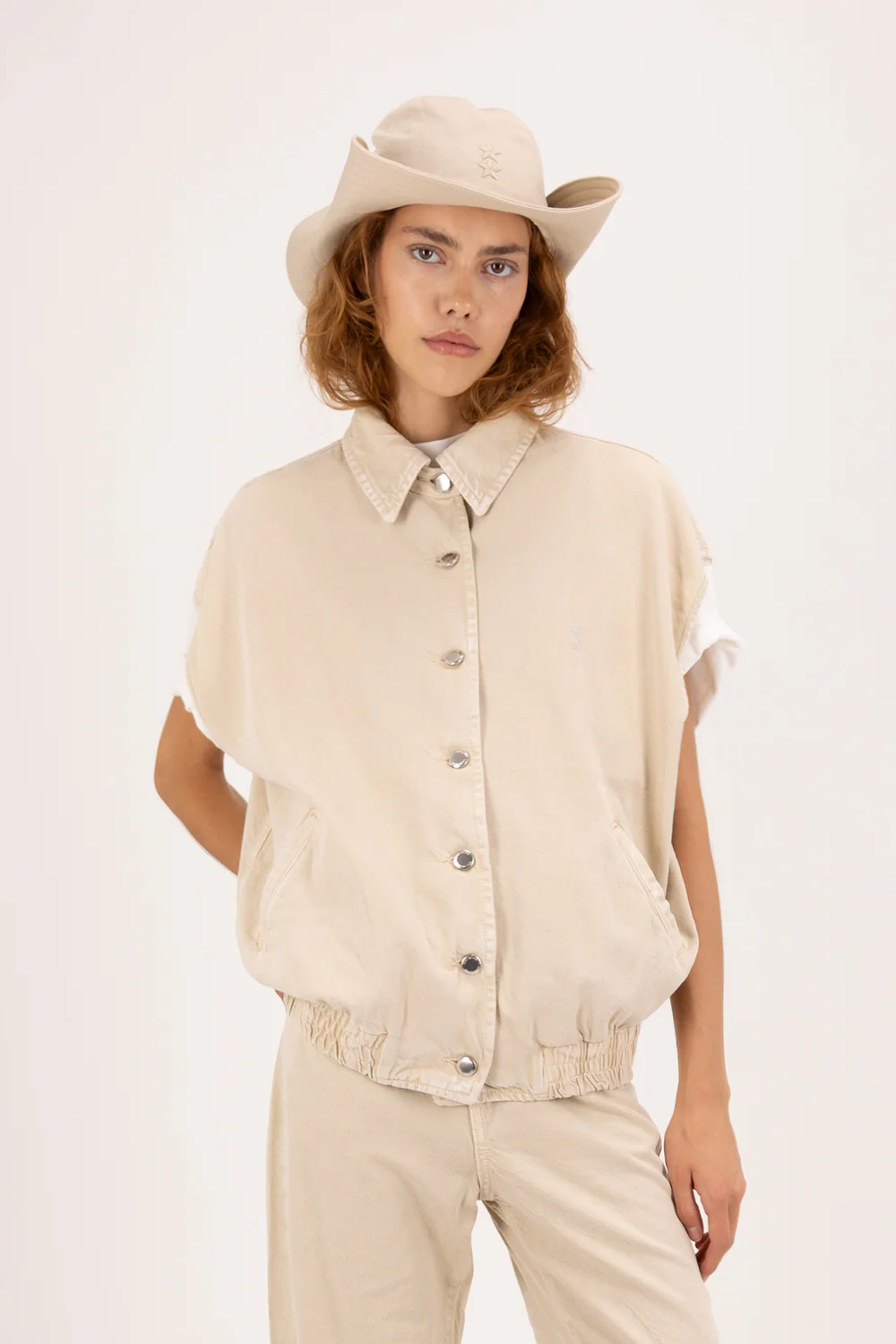 ICON DENIM GILET IN DENIM