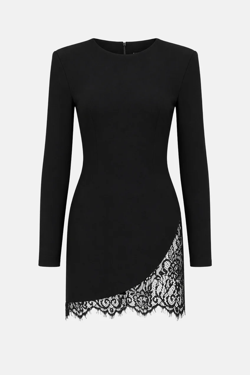 TWENTYFOURHAITCH MINI DRESS CON PIZZO