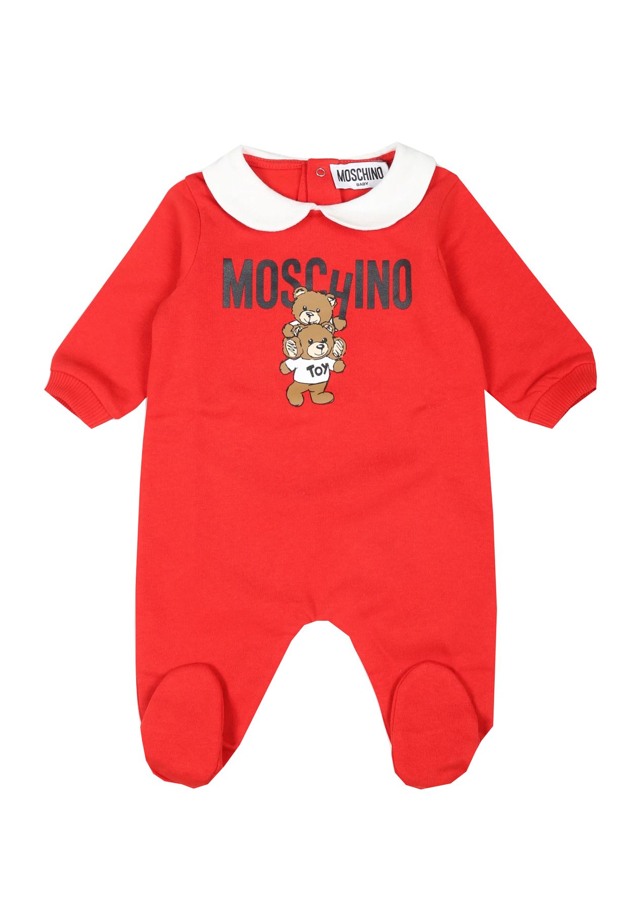 Moschino Neonato Tutina Con Colletto Stampa Logo E