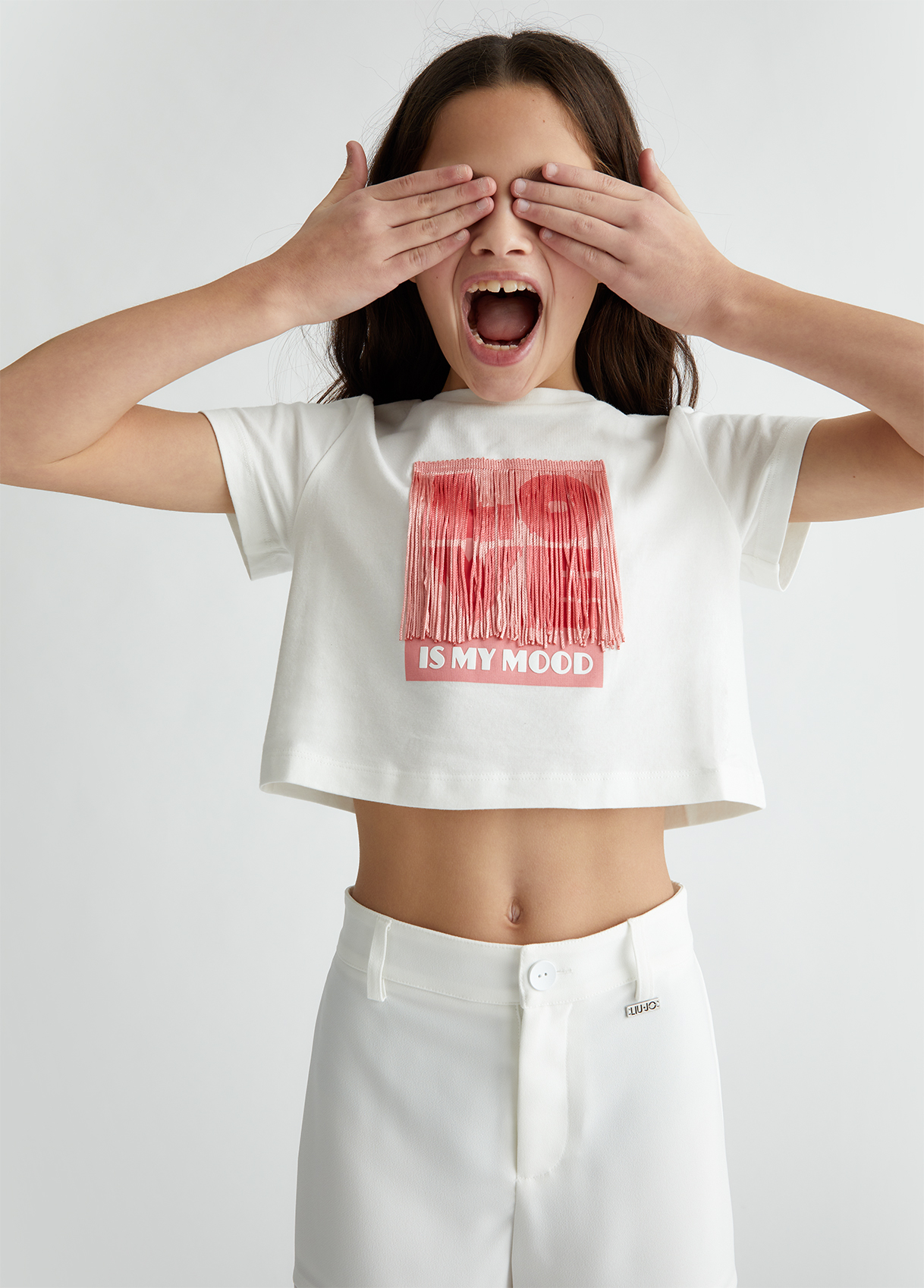 Liu-jo Bambina T-shirt Cropped Per Ragazza Con