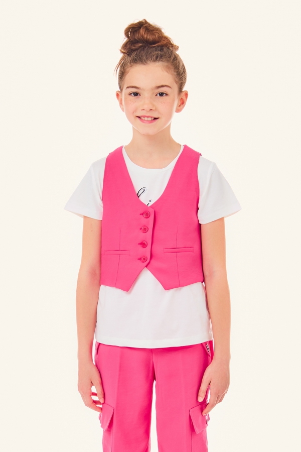 Liu-jo Bambina Gilet Fucsia Per