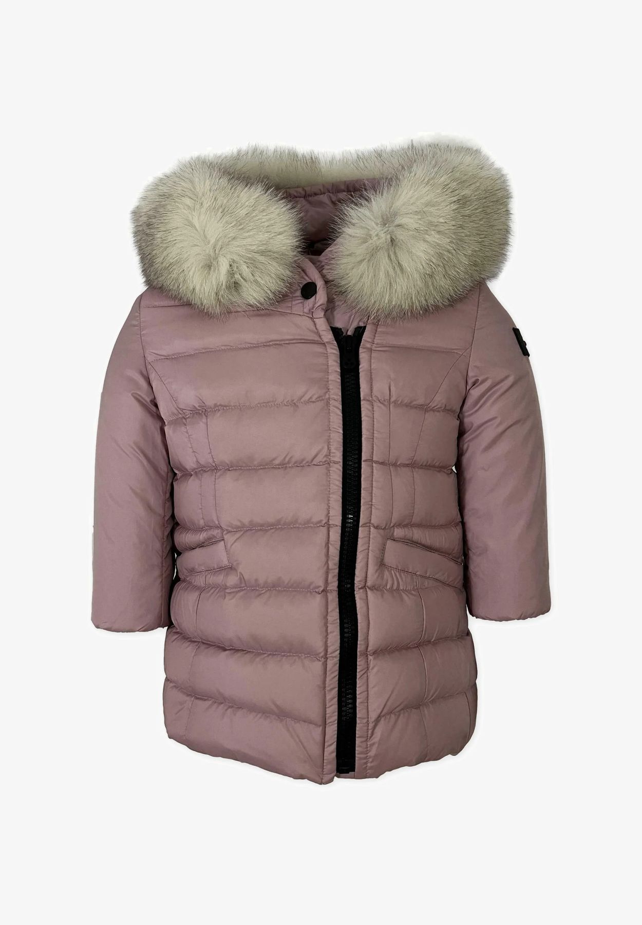 Peuterey Bambina Giubbino Rosa Modello Parka Con Cappuccio E