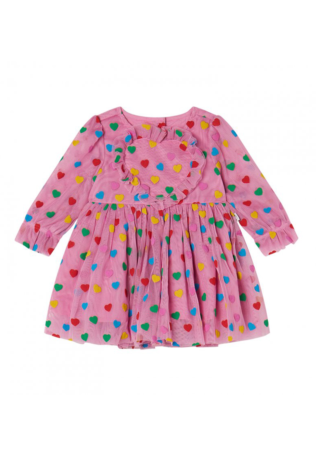 Abito maniche lunghe in velluto tinta unita bambina ROSSO | Petit Bateau