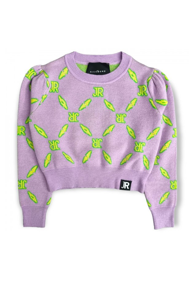 John Richmond Bambina Maglione In Cotone Caldo Per Ragazza Glicine