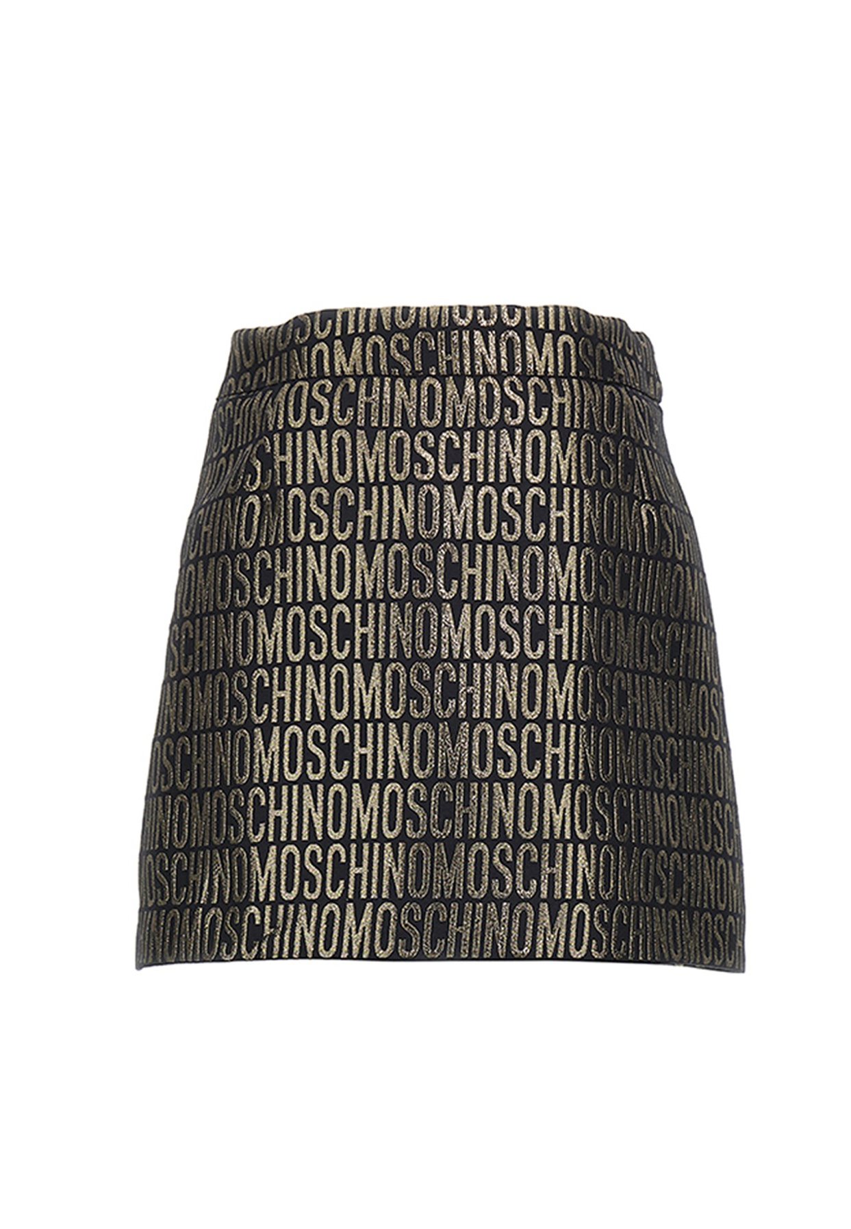 Moschino Bambina Gonna Per Bambina Logo Allover In Lurex Oro