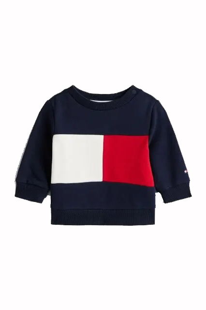 Tommy Hilfiger Bambino Felpa Per Neonato Blu Bianca E Rossa
