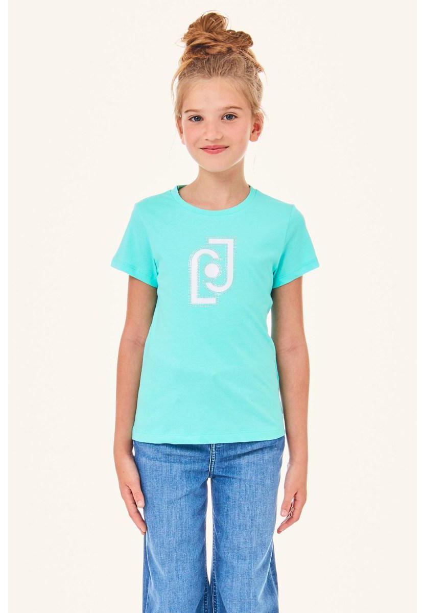 Cotton Crewneck Maglietta Bimba Liu Jo Liu Jo Magliette Maniche