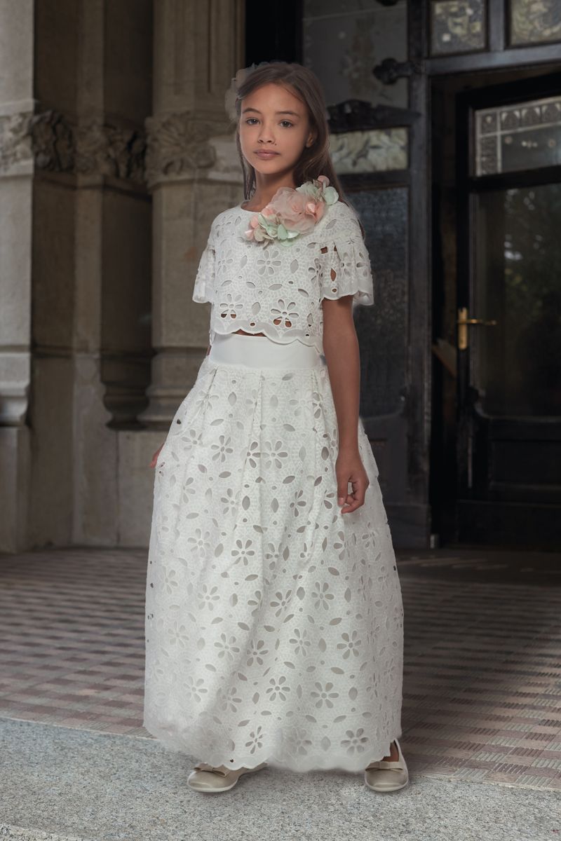 Colorichiari Bambina Abito Elegante Bambino In Pizzo San Gallo