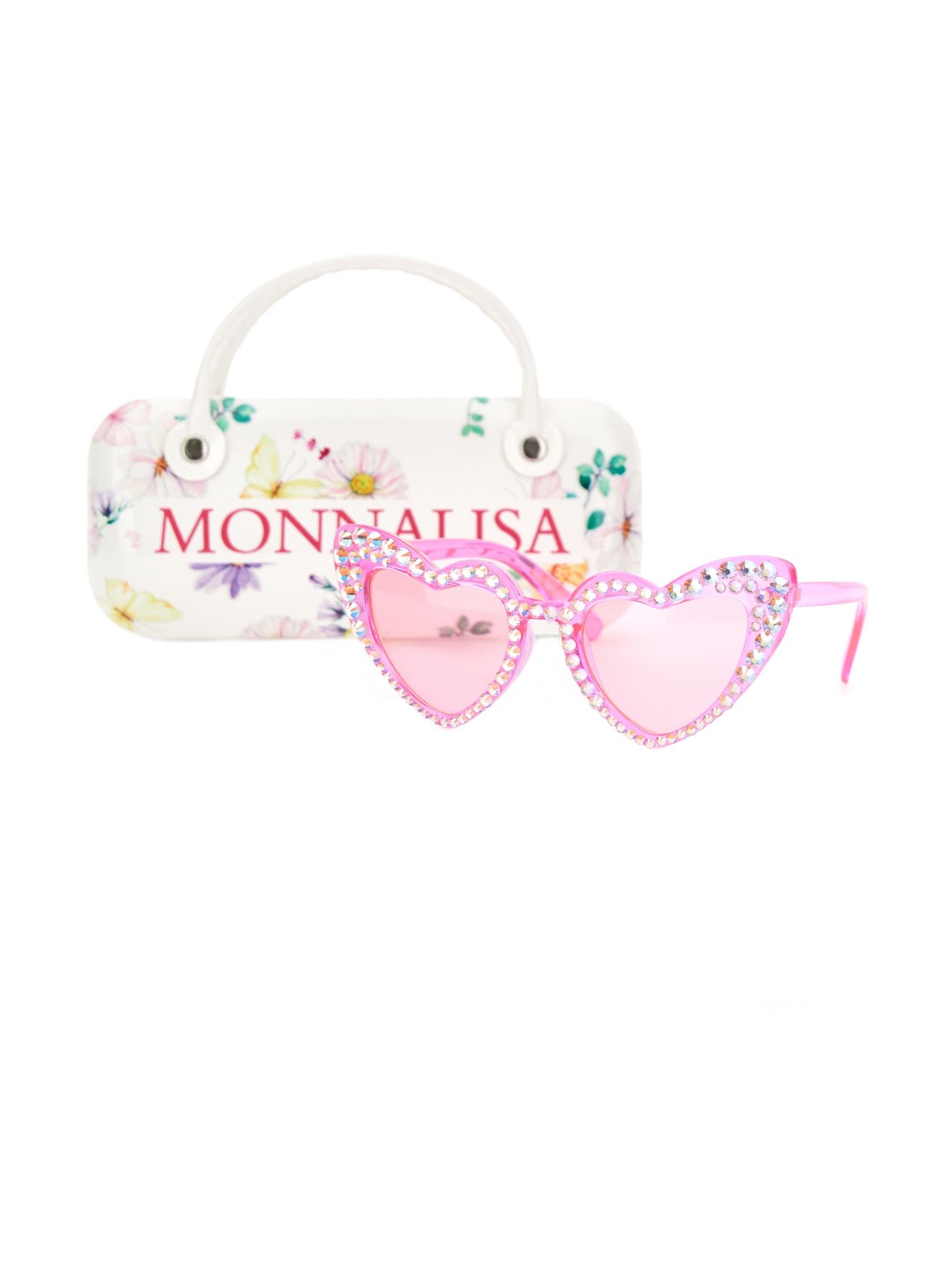 Monnalisa Bambina Occhiali A Forma Di Cuore Con Strass