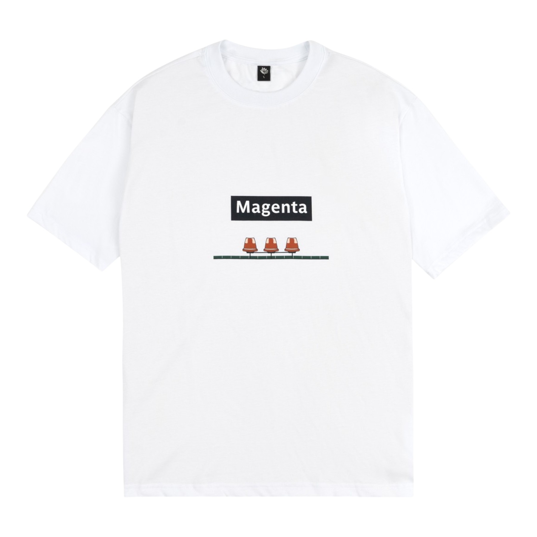MAGENTA SKATEBOARD T-SHIRT