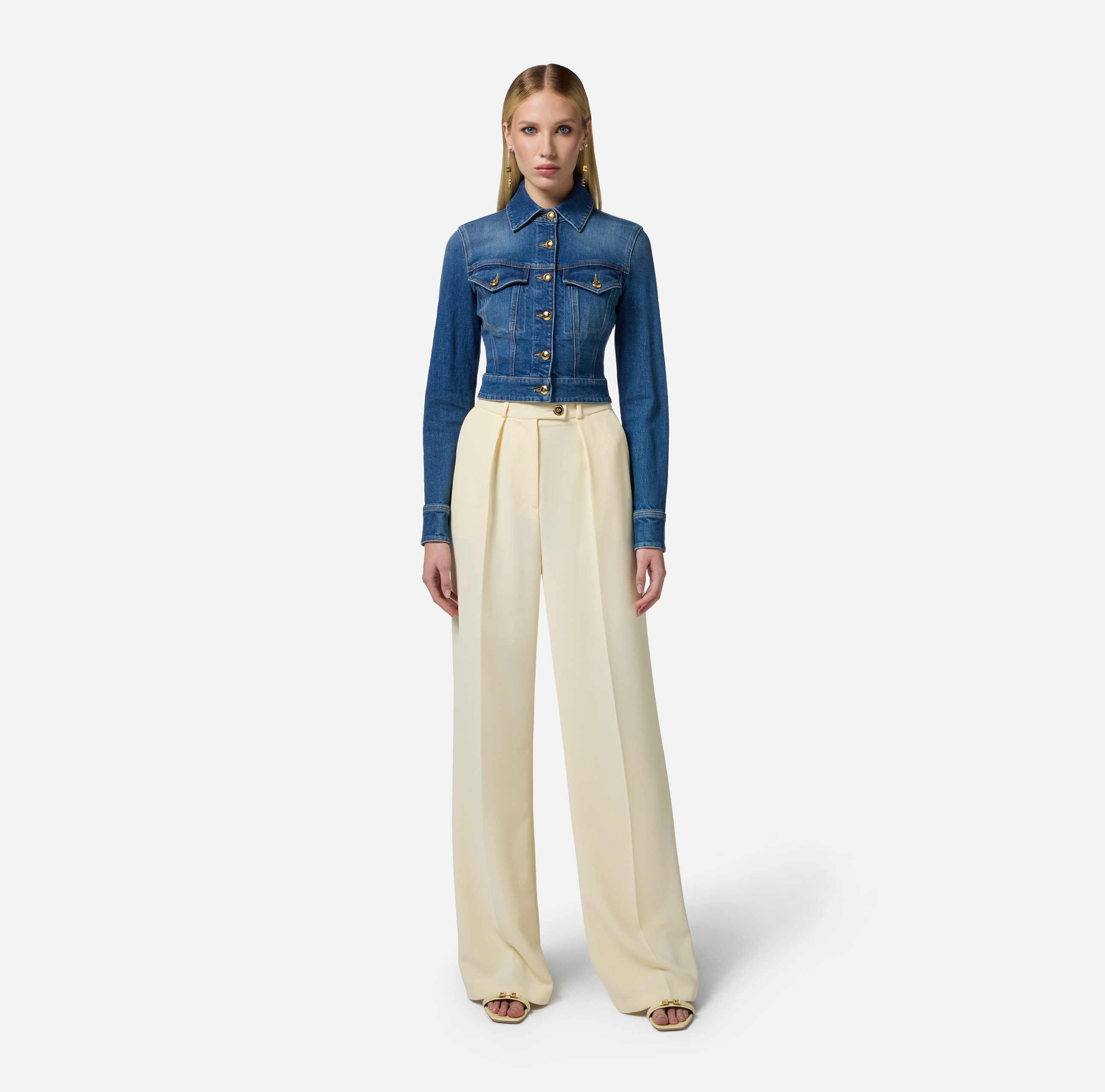 ELISABETTA FRANCHI Pantaloni Donna PA06451E2 Pantaloni in crêpe