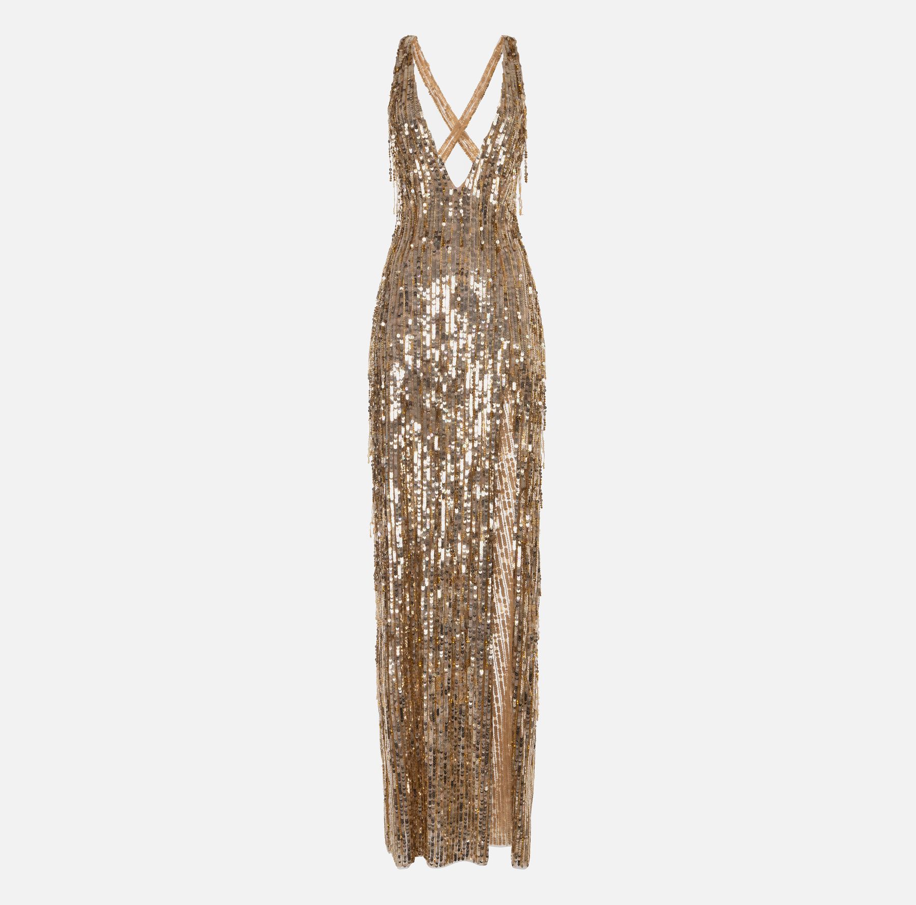 Abito Corto Abito Elisabetta Franchi Gonna Paillettes Abito Red