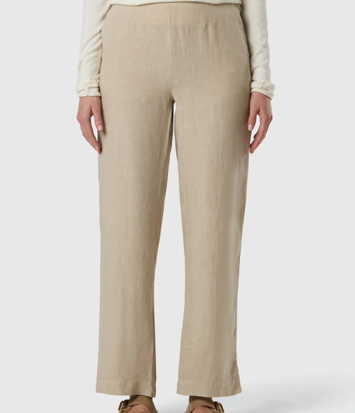 NORTH SAILS PANTALONI IN LINO CON VITA PAPERBAG