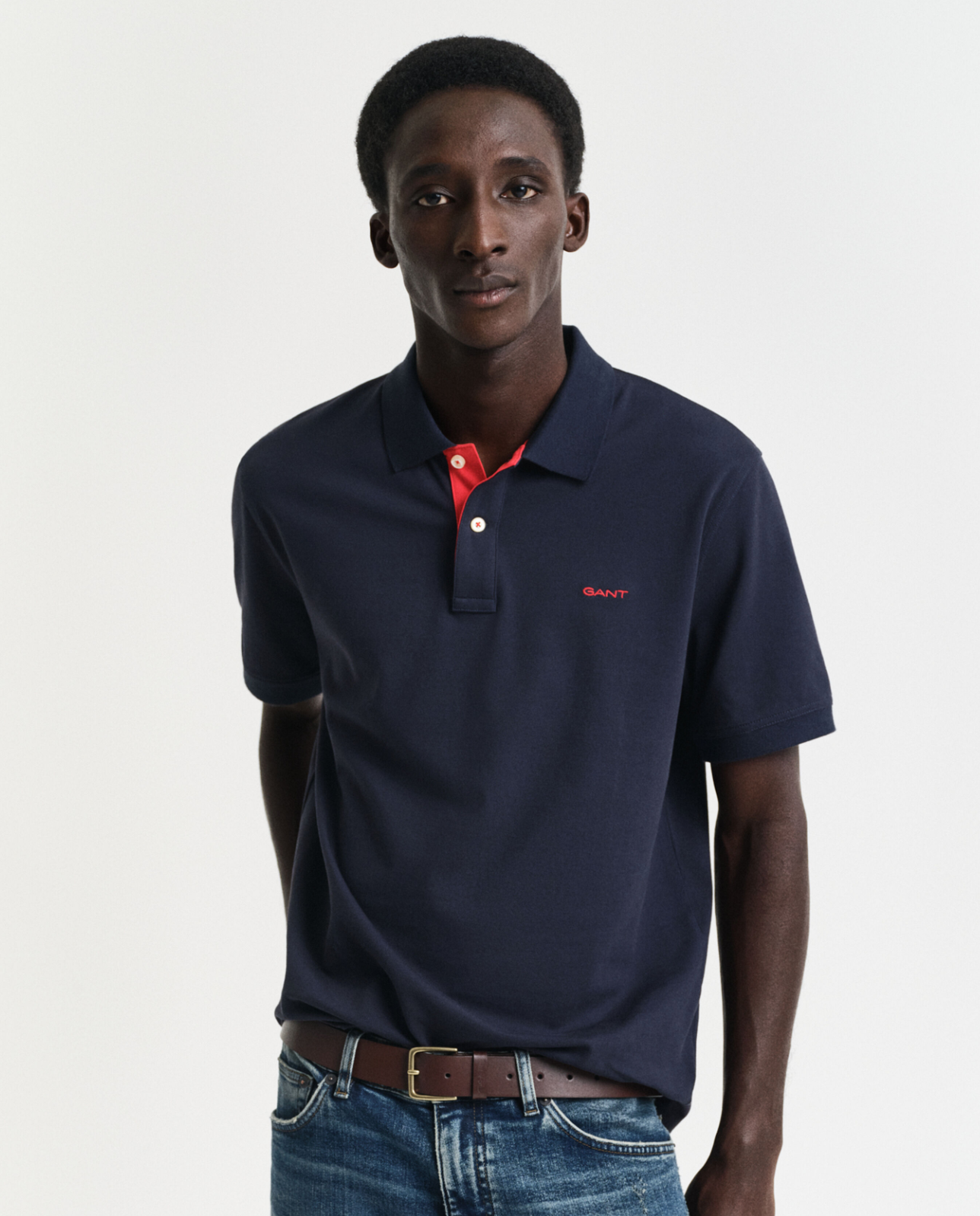 POLO IN PIQUE A CONTRASTO