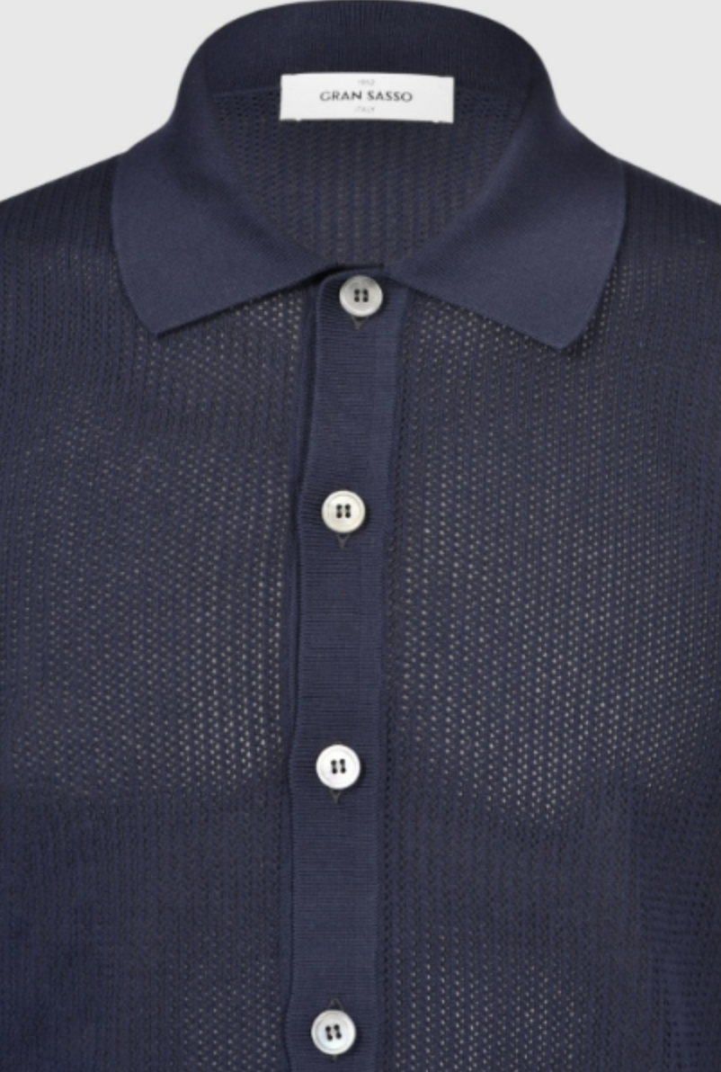 GRAN SASSO CAMICIA IN MAGLIA TRAFORATA
