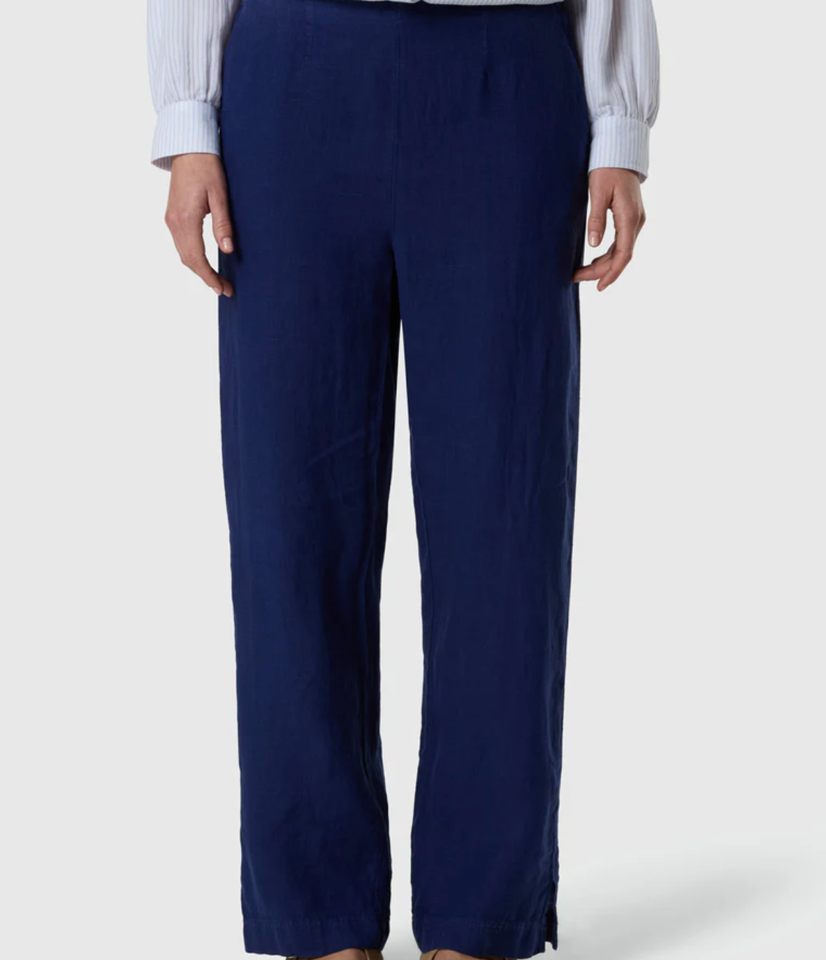 NORTH SAILS PANTALONI IN LINO CON VITA PAPERBAG