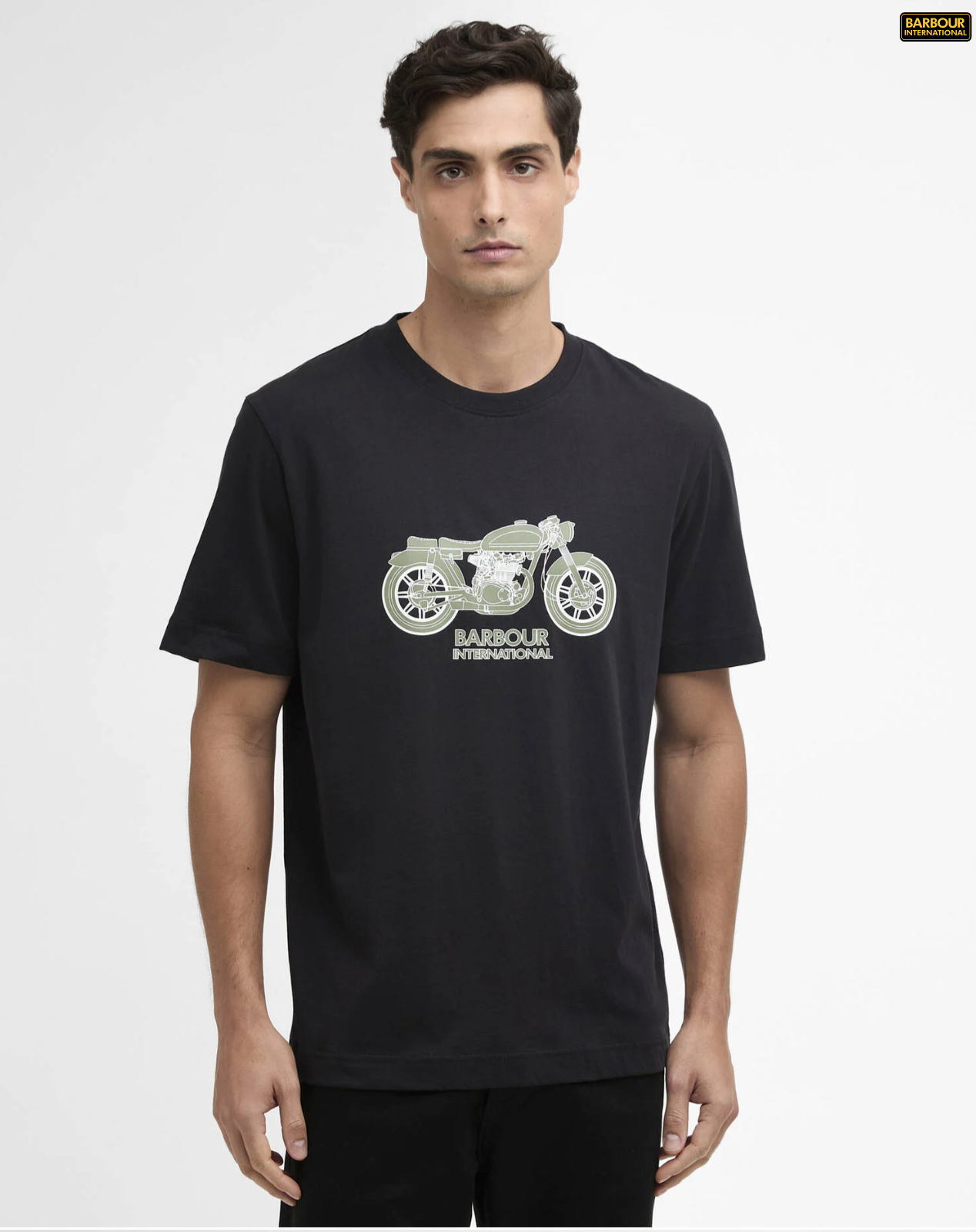 BARBOUR INTERNATIONAL T-SHIRT CON STAMPA PISTON