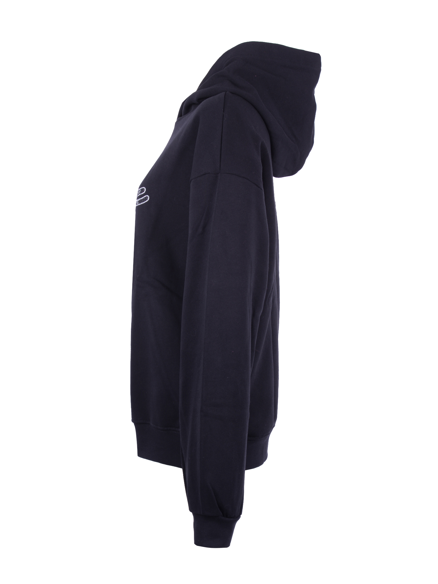 Pyrex Felpa Girocollo Donna In Cotone Con Lurex Argento | Modello Corto Con Tulle Su Spalle E Maniche - 6