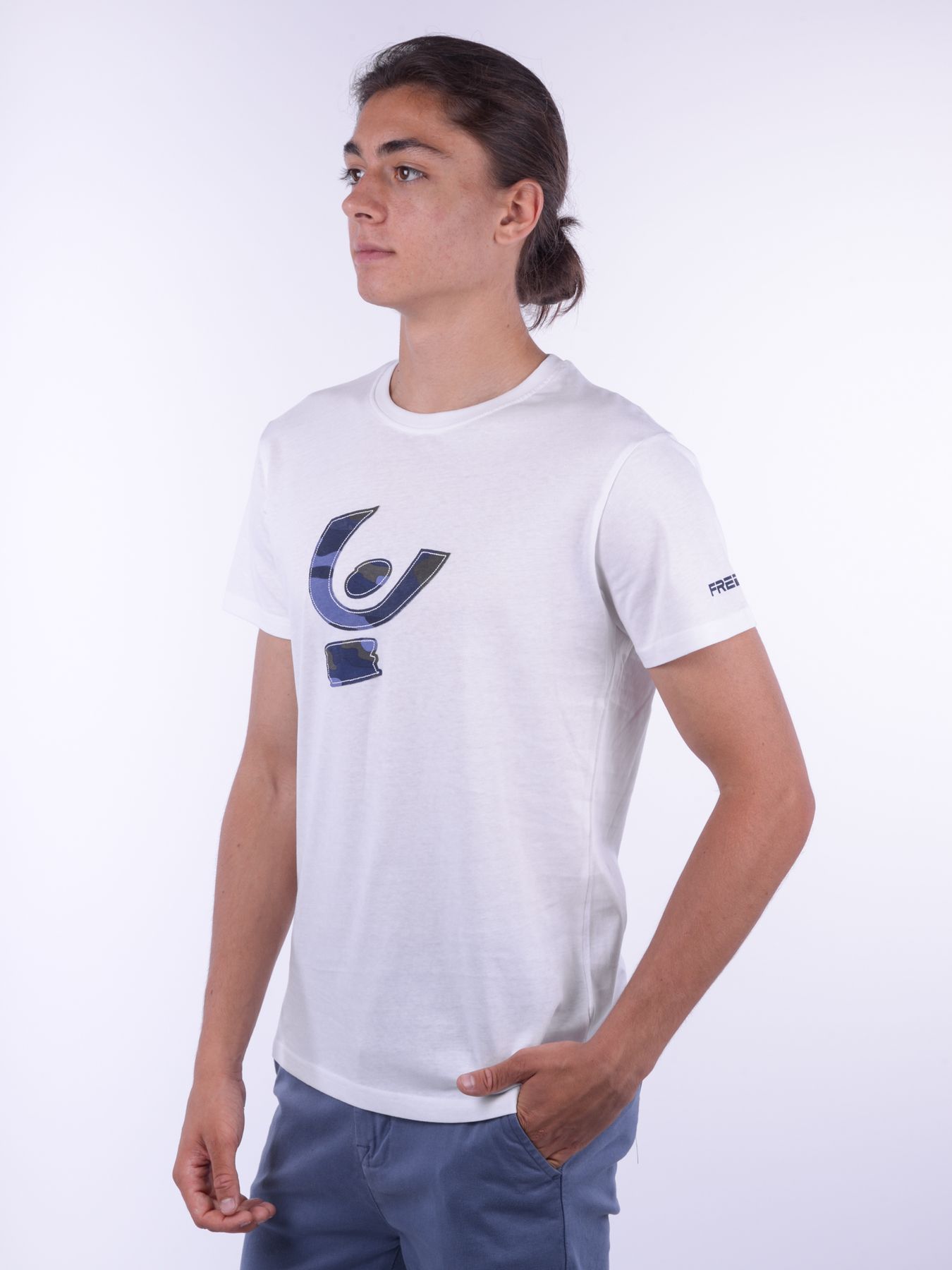 Freddy T-shirt Uomo in Cotone Firme in Tasca