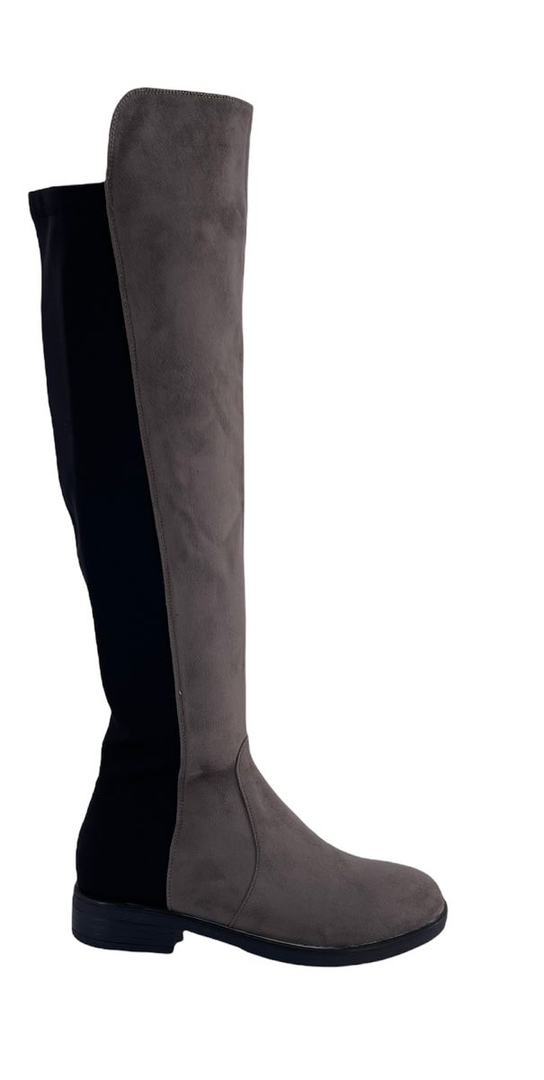 UMA PARKER STIVALE ALTO IN CAMOSCIO E TESSUTO ELASTICIZZATO