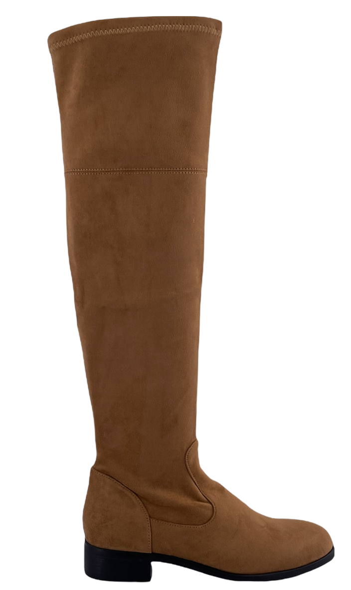 UMA PARKER STIVALE ALTO IN CAMOSCIO ELASTICIZZATO