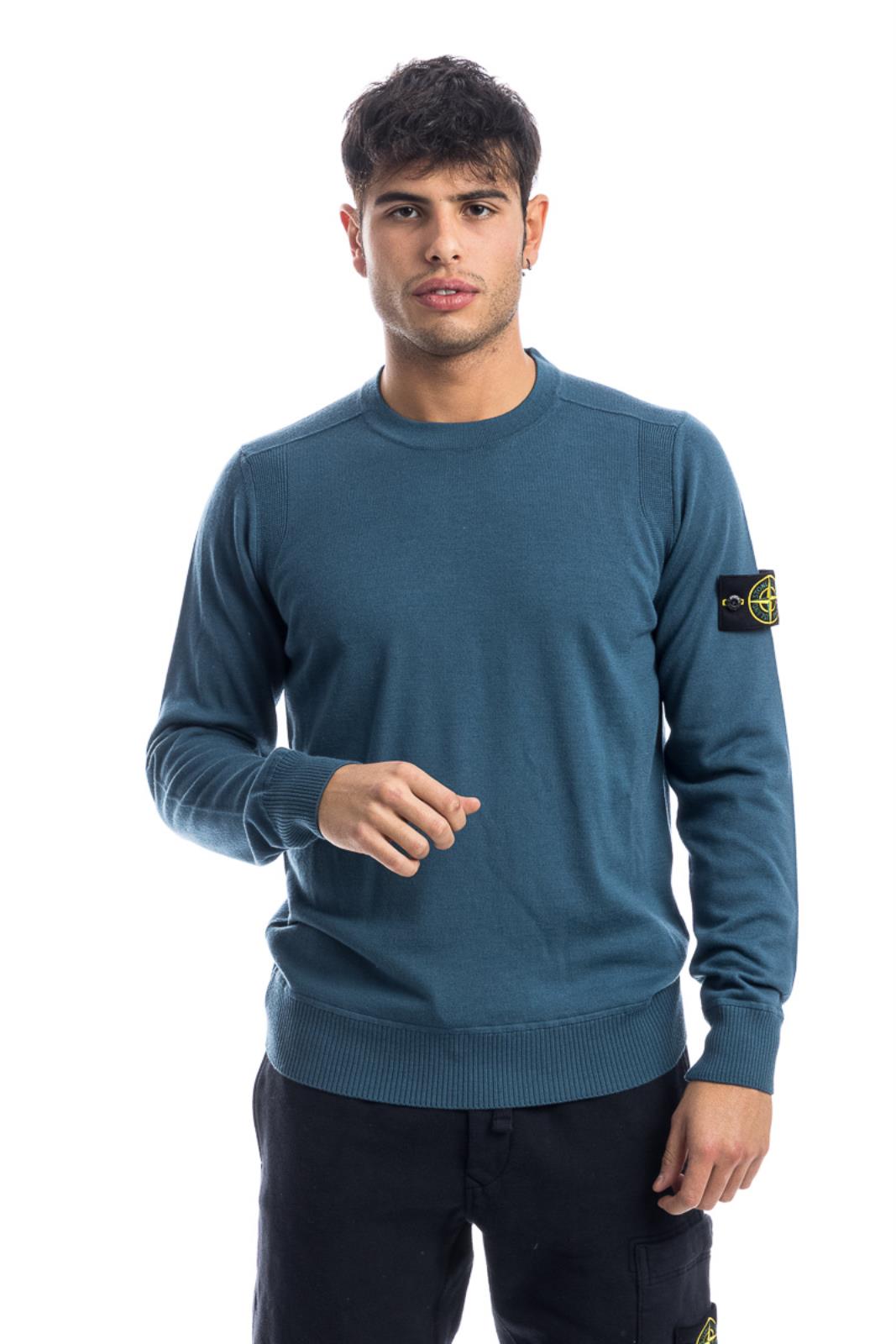 Maglione Uomo Island Green Igknt2061 Scollo A V | Super Soft Acrilico, Maniche Semiaderenti, Logo Ricamato - 4