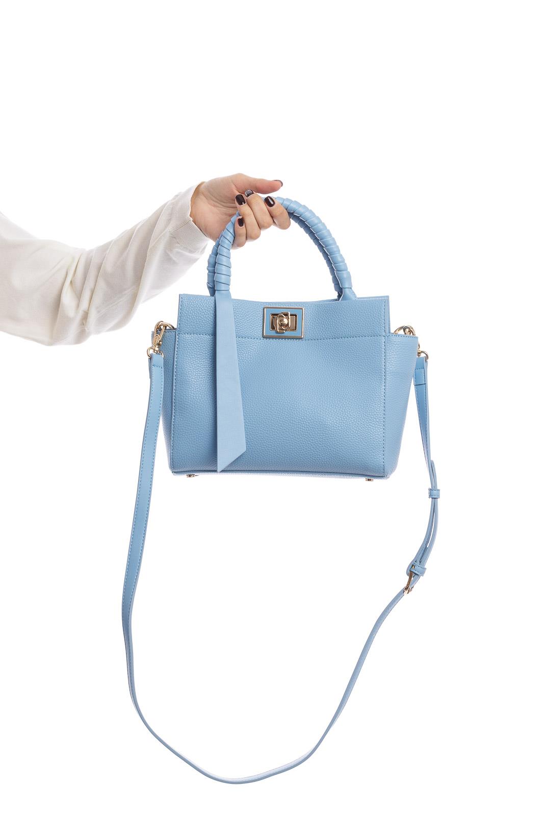 Borsa donna Liu Jo in pelle ecologica cuoio con cuciture e piccola pochette - Matt Sport