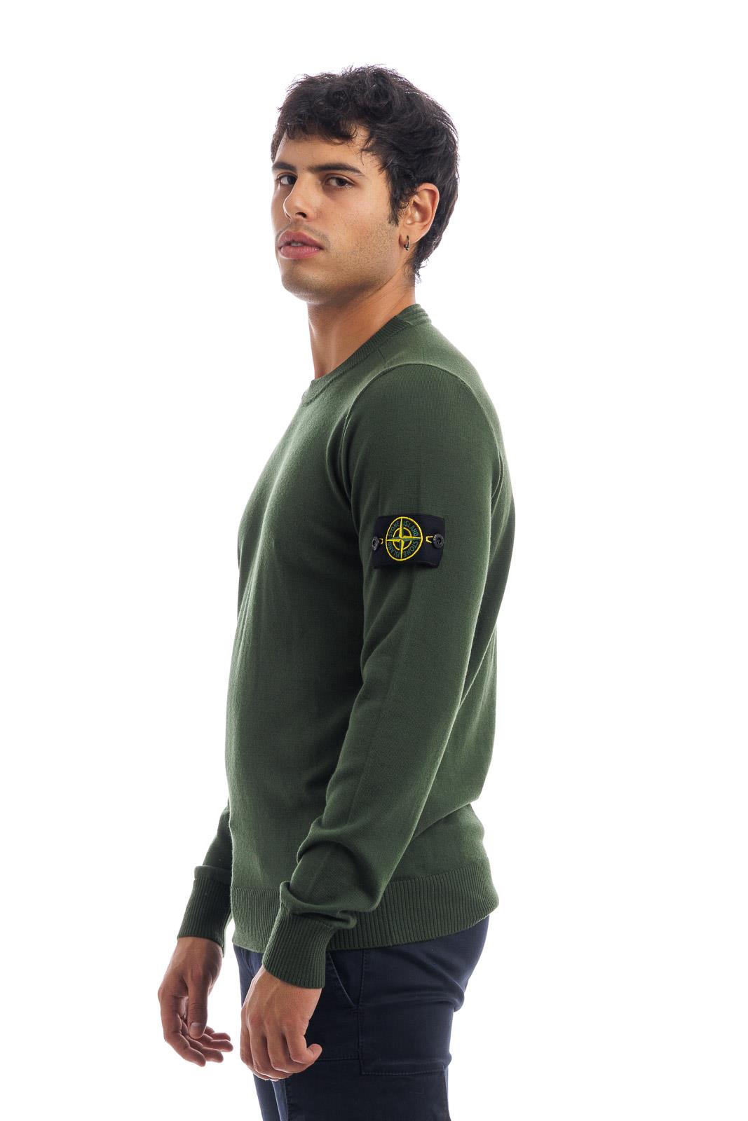 Stone Island Maglione Girocollo Con Applicazione | Verde | IT