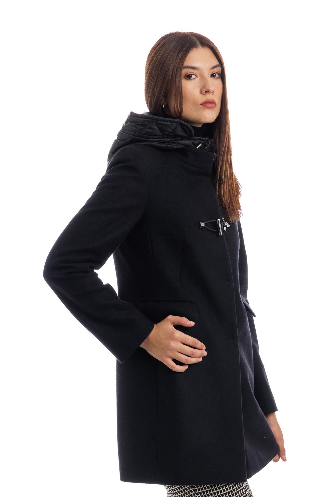 Cappotto Invernale Da Donna in Misto Lana Giacca Aperta Sul