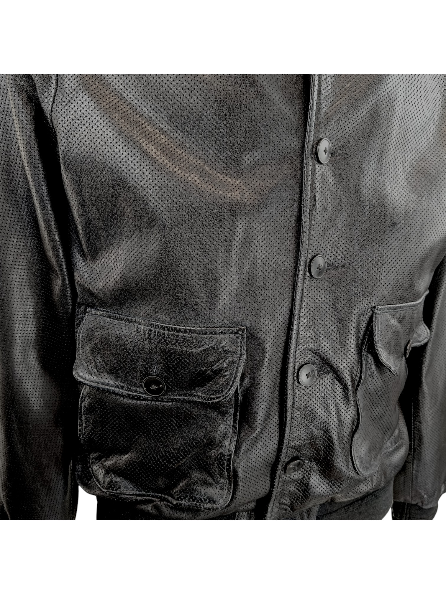 THE JACK LEATHERS GIUBBINO PELLE MICROFORI