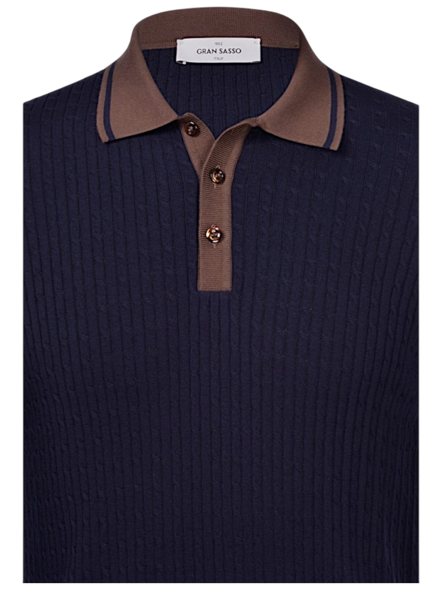 GRAN SASSO POLO TRICOT COTONE MANICA CORTA