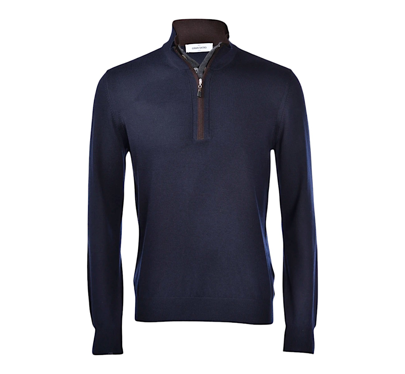 GRAN SASSO MAGLIA MEZZA ZIP PURA LANA MERINO