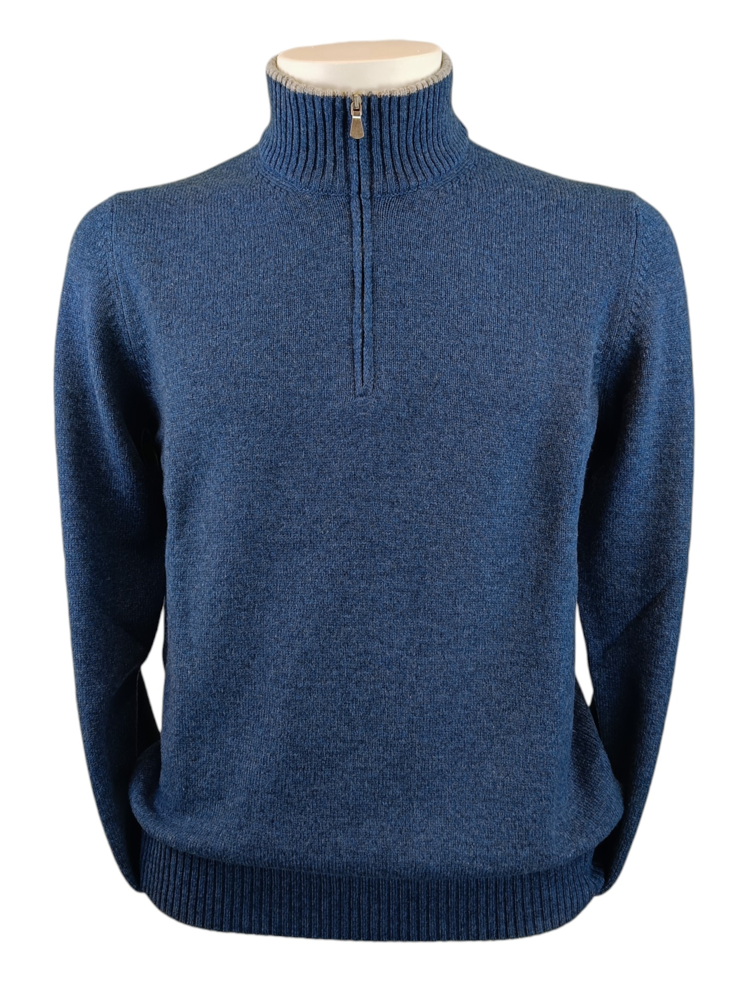GRAN SASSO MAGLIA MEZZA ZIP PURA LANA