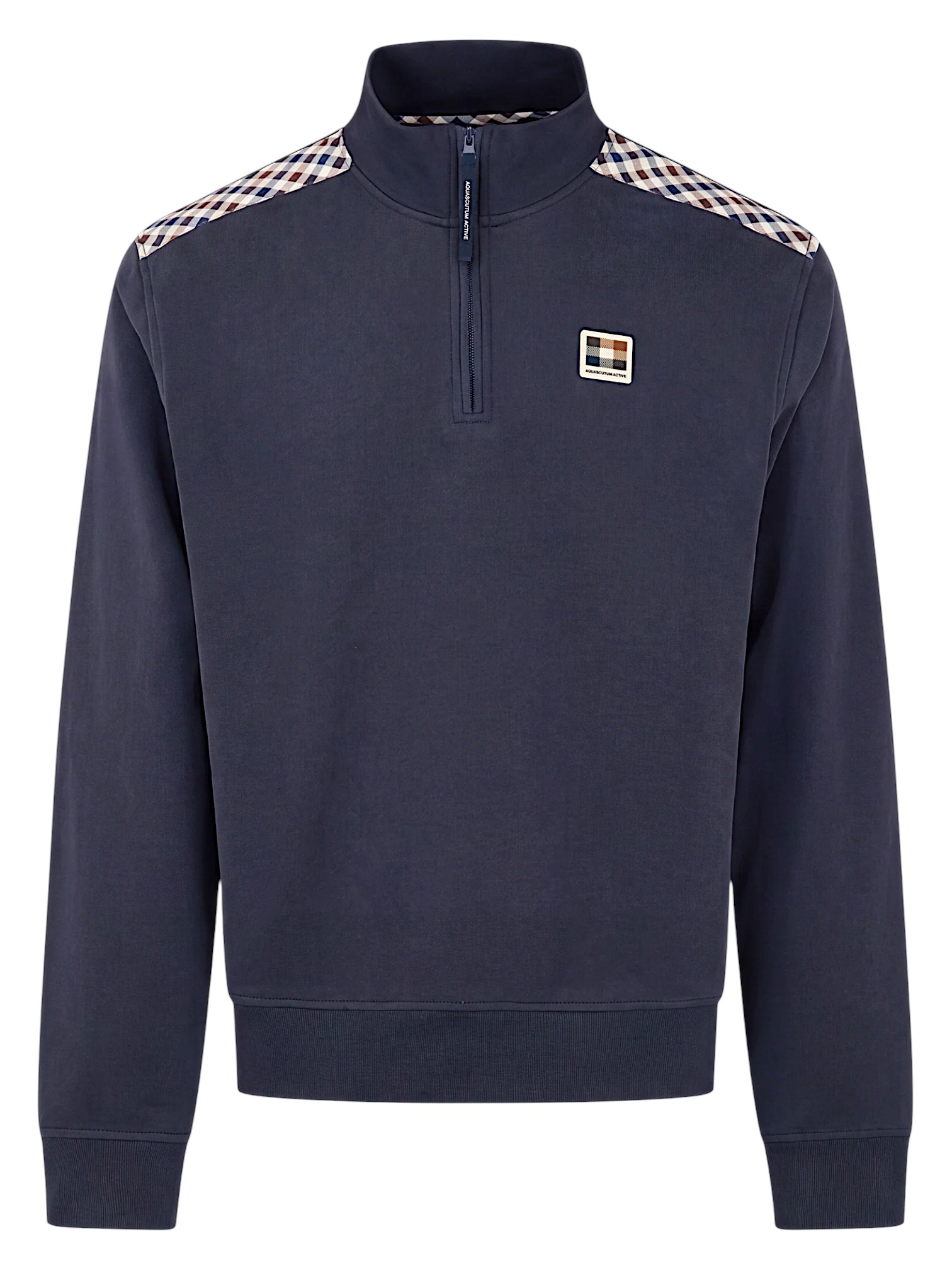 AQUASCUTUM ACTIVE CHECK SHOULDER 1/4 ZIP 0562