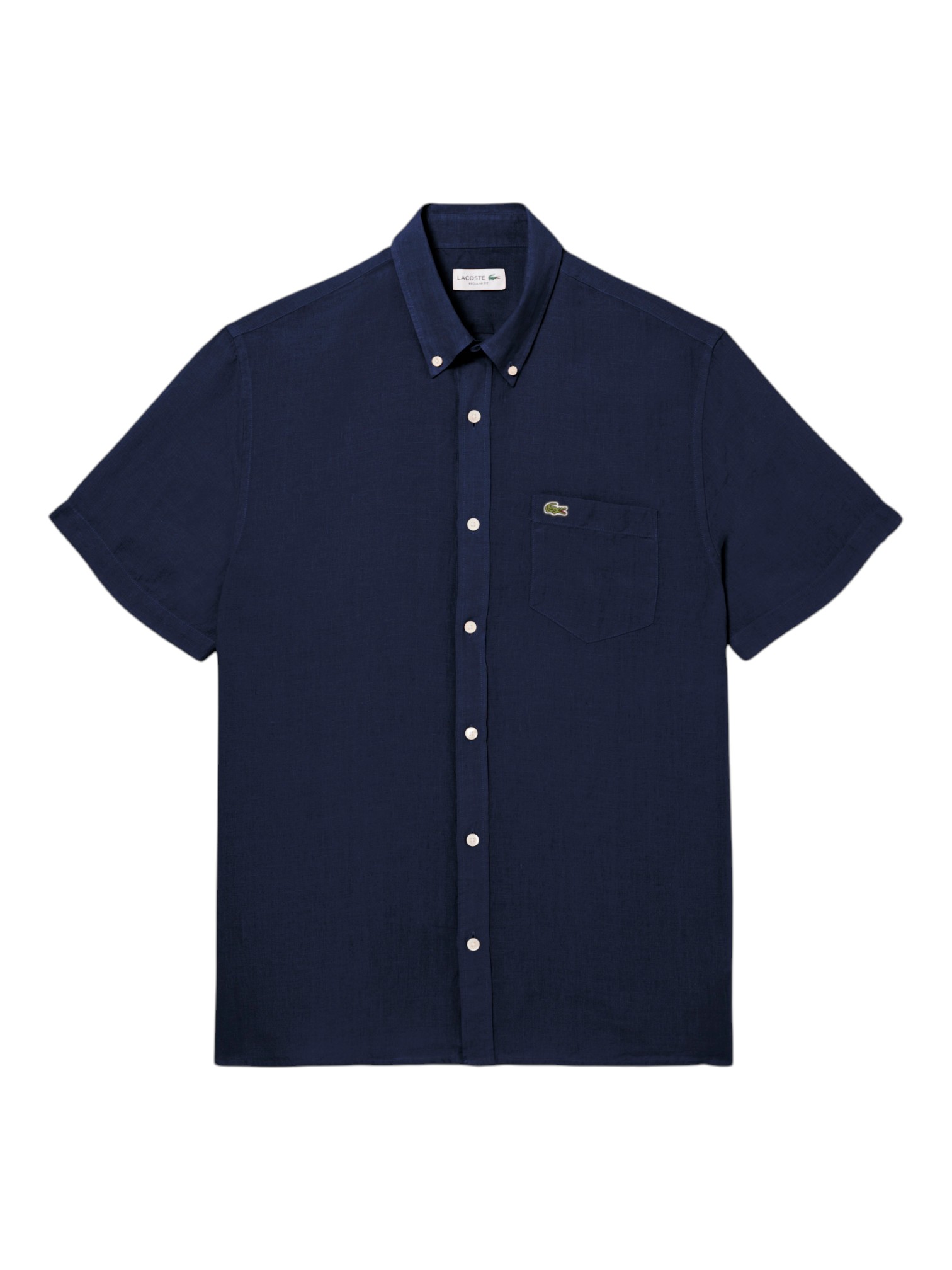 LACOSTE CAMICIA B. DOWN PURO LINO MANICA CORTA