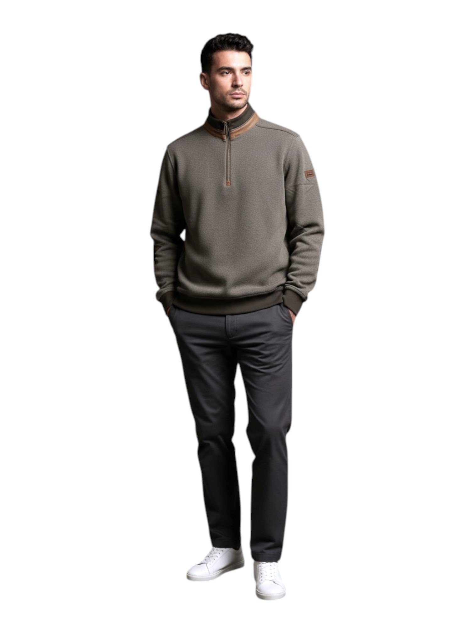BUGATTI FELPA MEZZA ZIP