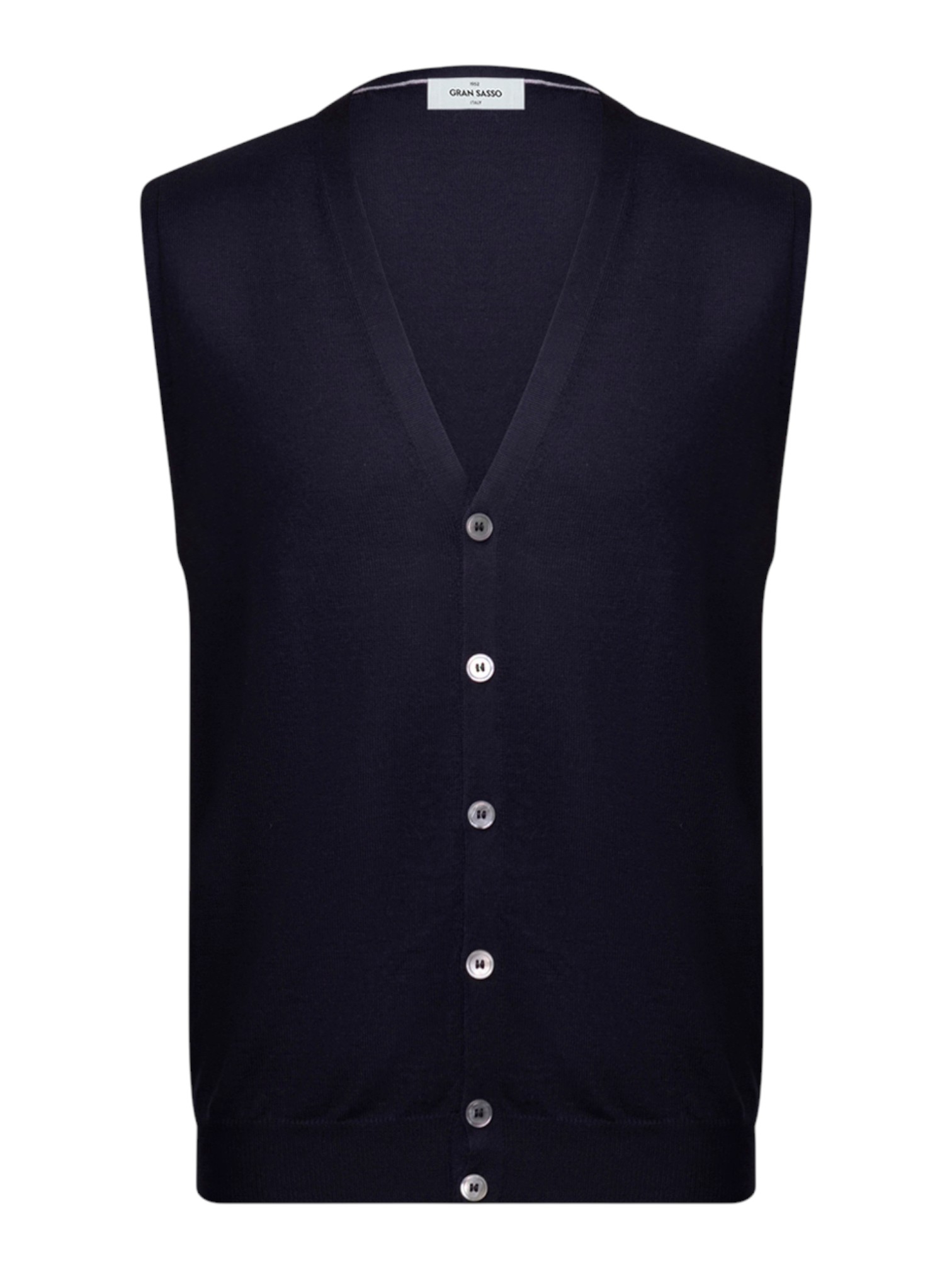 GRAN SASSO MAGLIA GILET APERTO PURA LANA MERINO